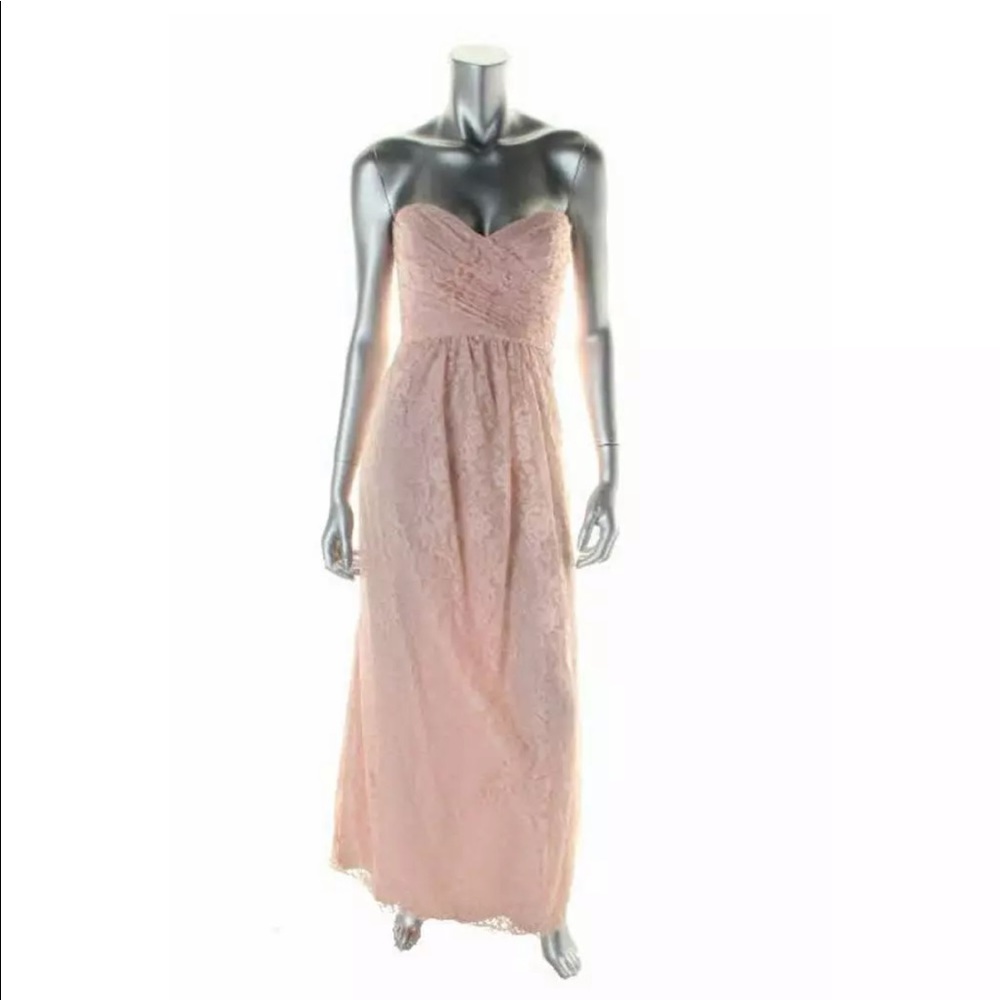 Amsale blush strapless gown